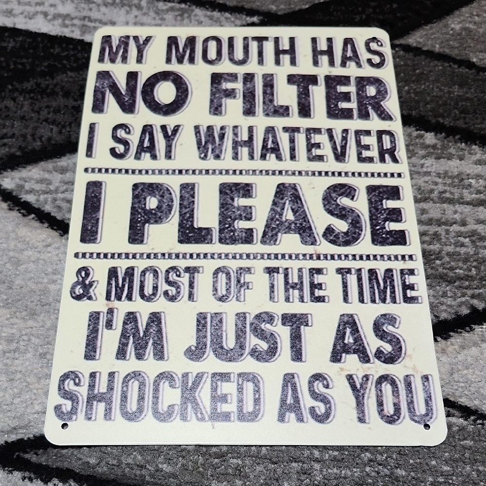 FUNNY HUMOROUS ALUMINIUM TIN WALL ART DECOR SIGN